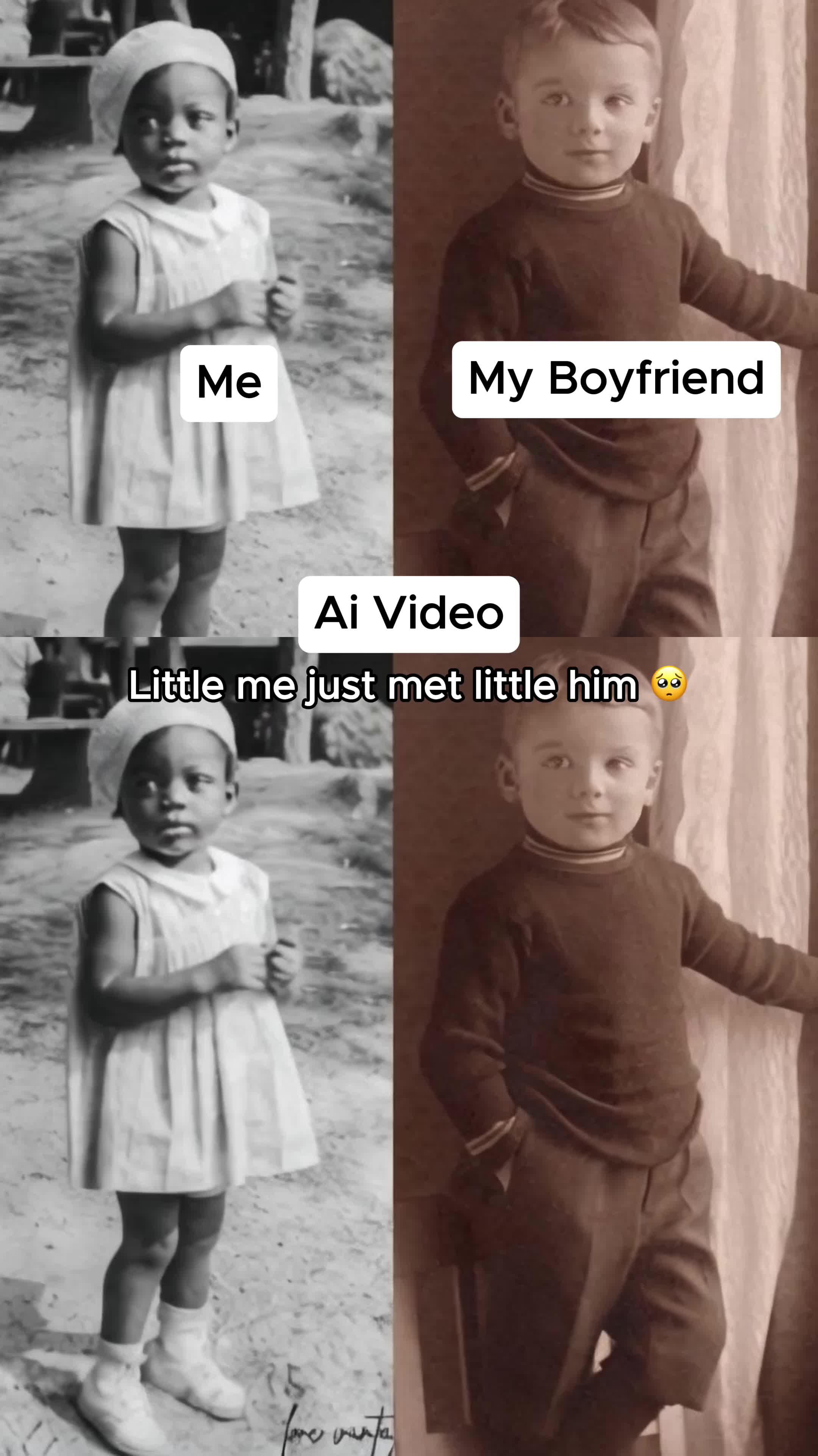 My childhood self just met my boyfriend omg!!