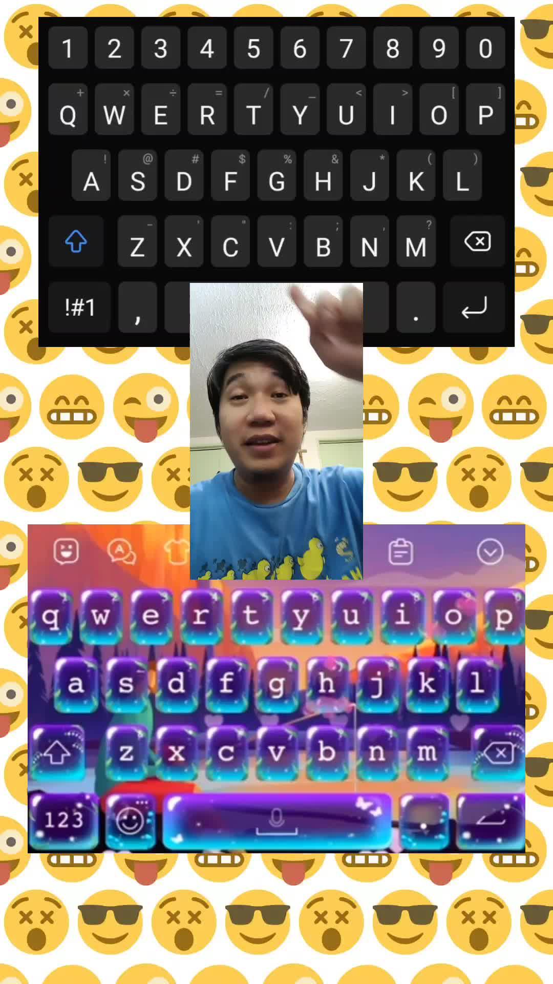Share trending meme stickers from Facemoji Keyboard!