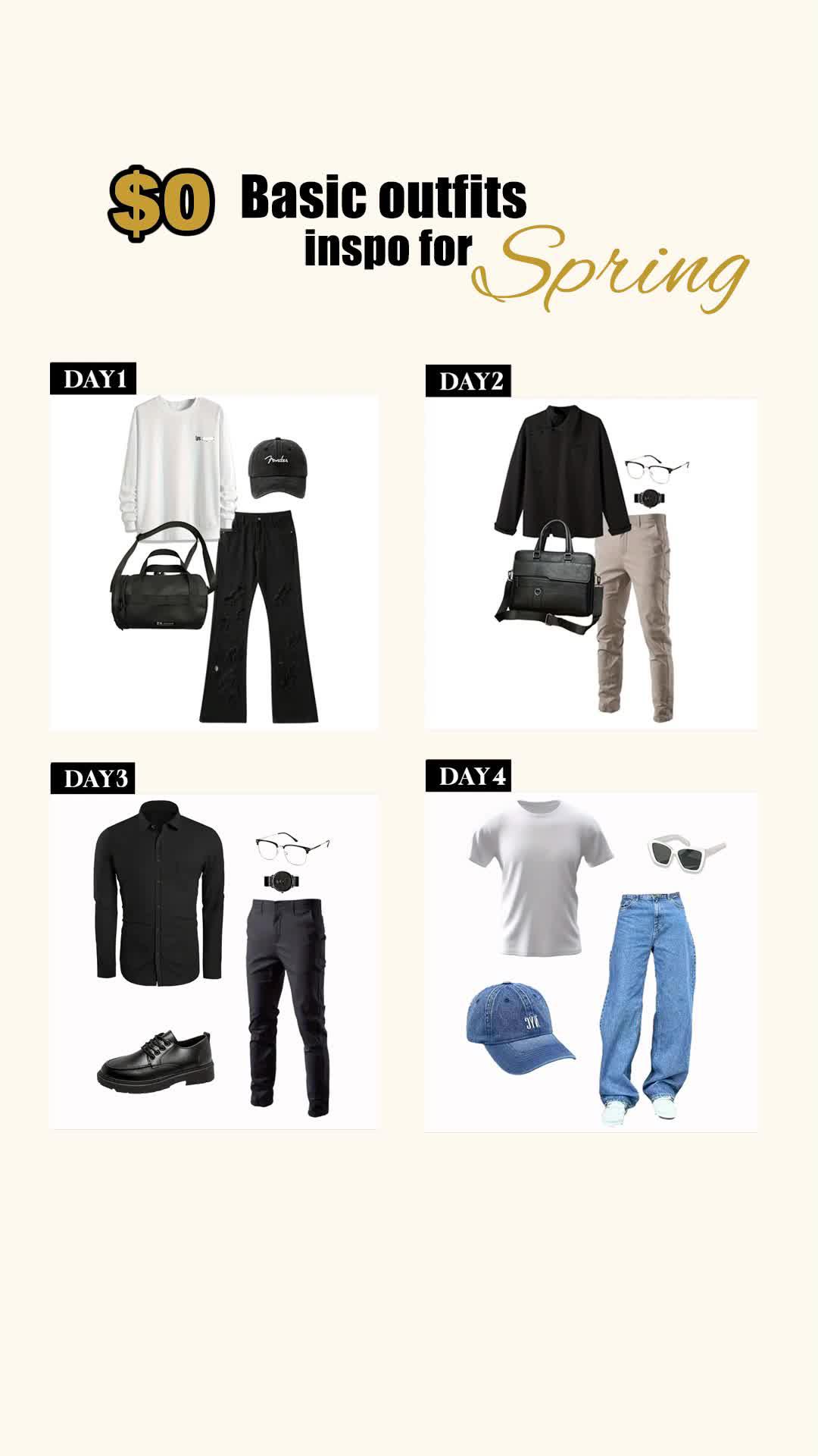 🍃Spring Basic Outfits Inspo for Men👕🔍C0de {dpv7934} for Free items on #Temu & 🔗 in bi0 (App new users only with qualifying orders) Free shipping on items shipped from Temu, and Free Returns for up to 90 days #suit #mensfashion #ootd #outfitinspo  #grwm #fashiontiktok #menstyle #fyp