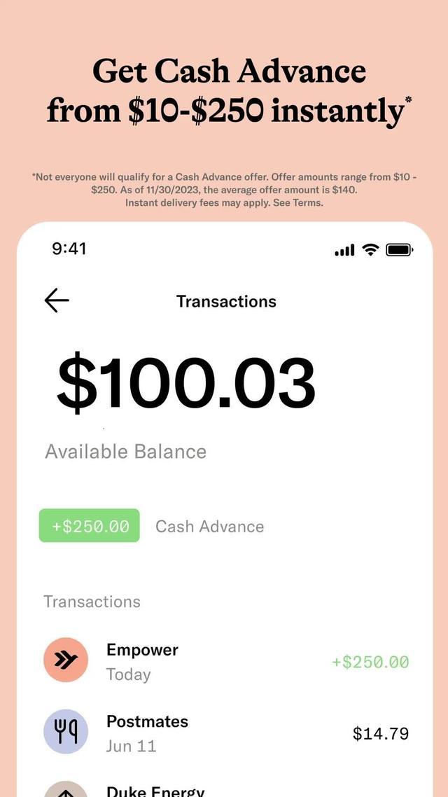 Get Cash Advance from $10 to $250