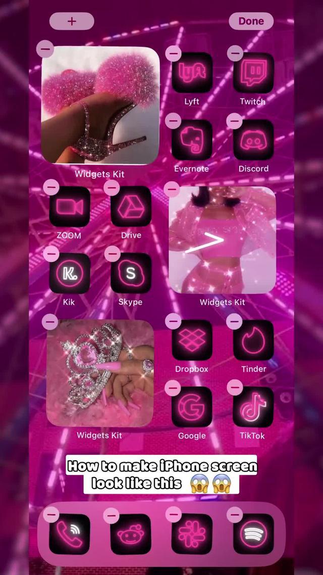 Set up aesthetic icons and themes for your iphone!