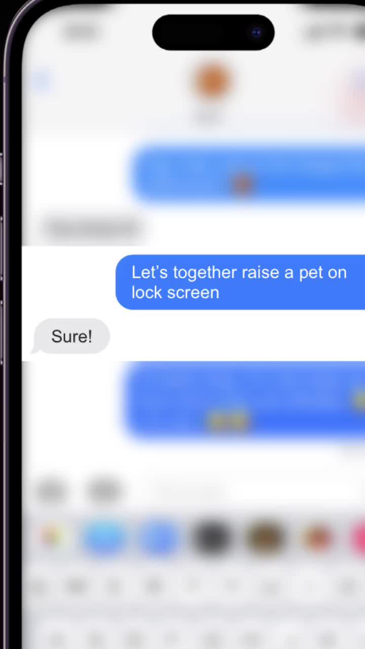 Raise a pet on lock screen