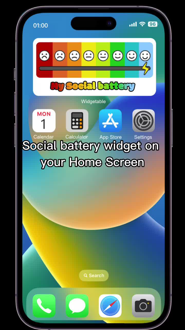 Social battery widgets