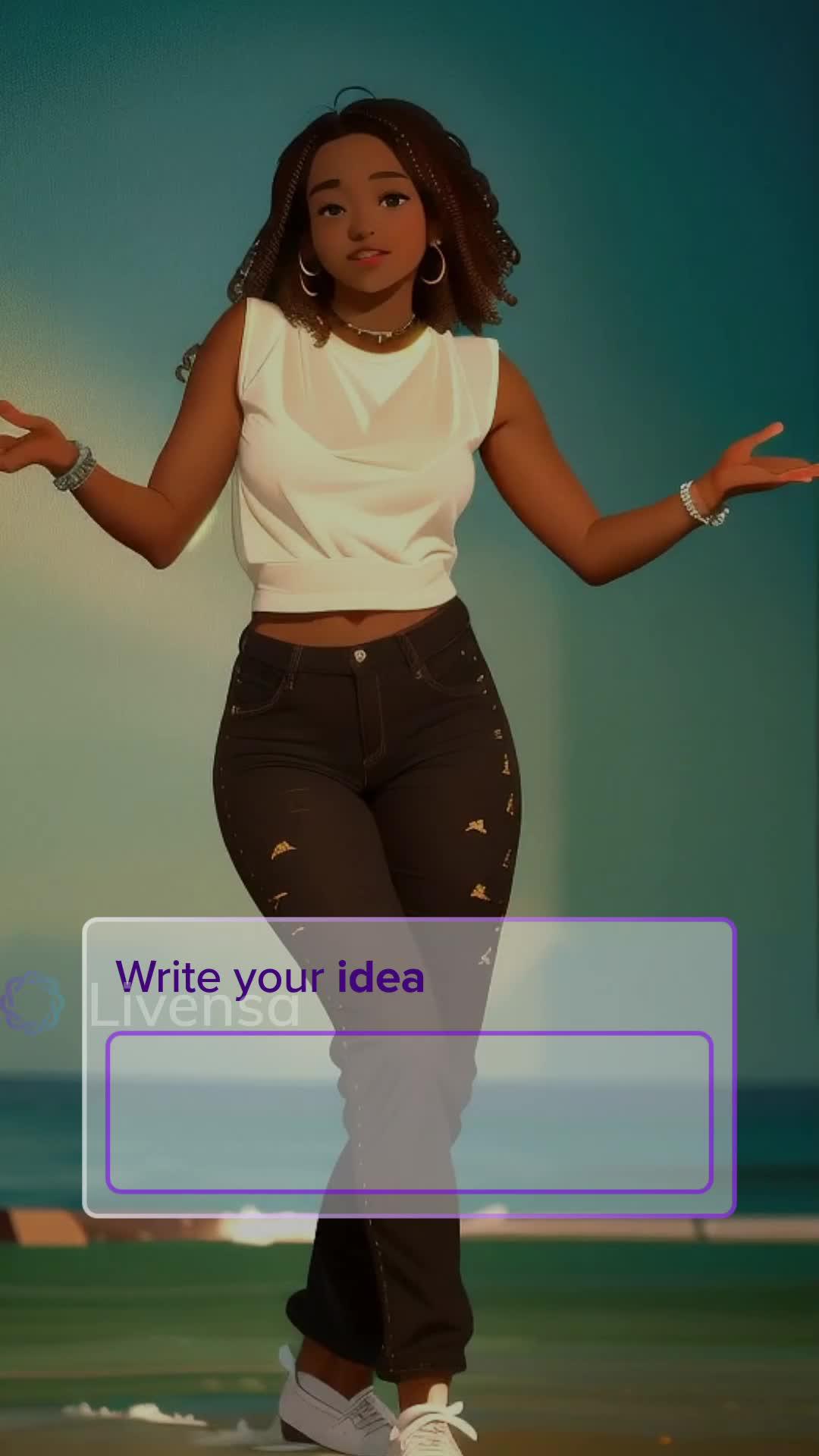 Create Al videos with your own words on mobile