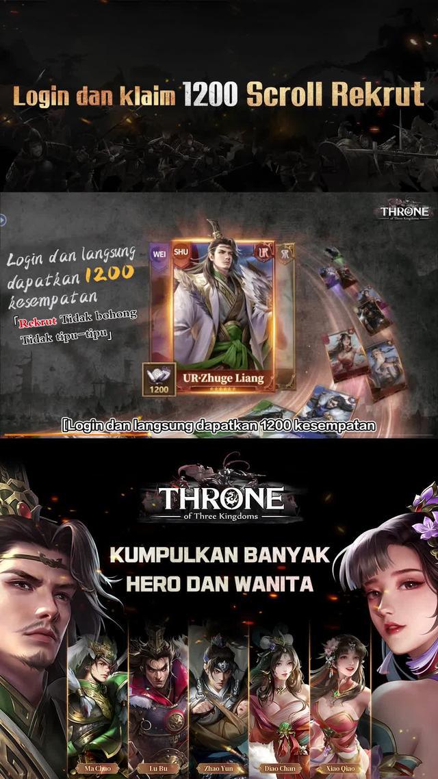 Pilihan Jutaan Ahli Strategi!Login untuk mendapatkan 1200X Gacha