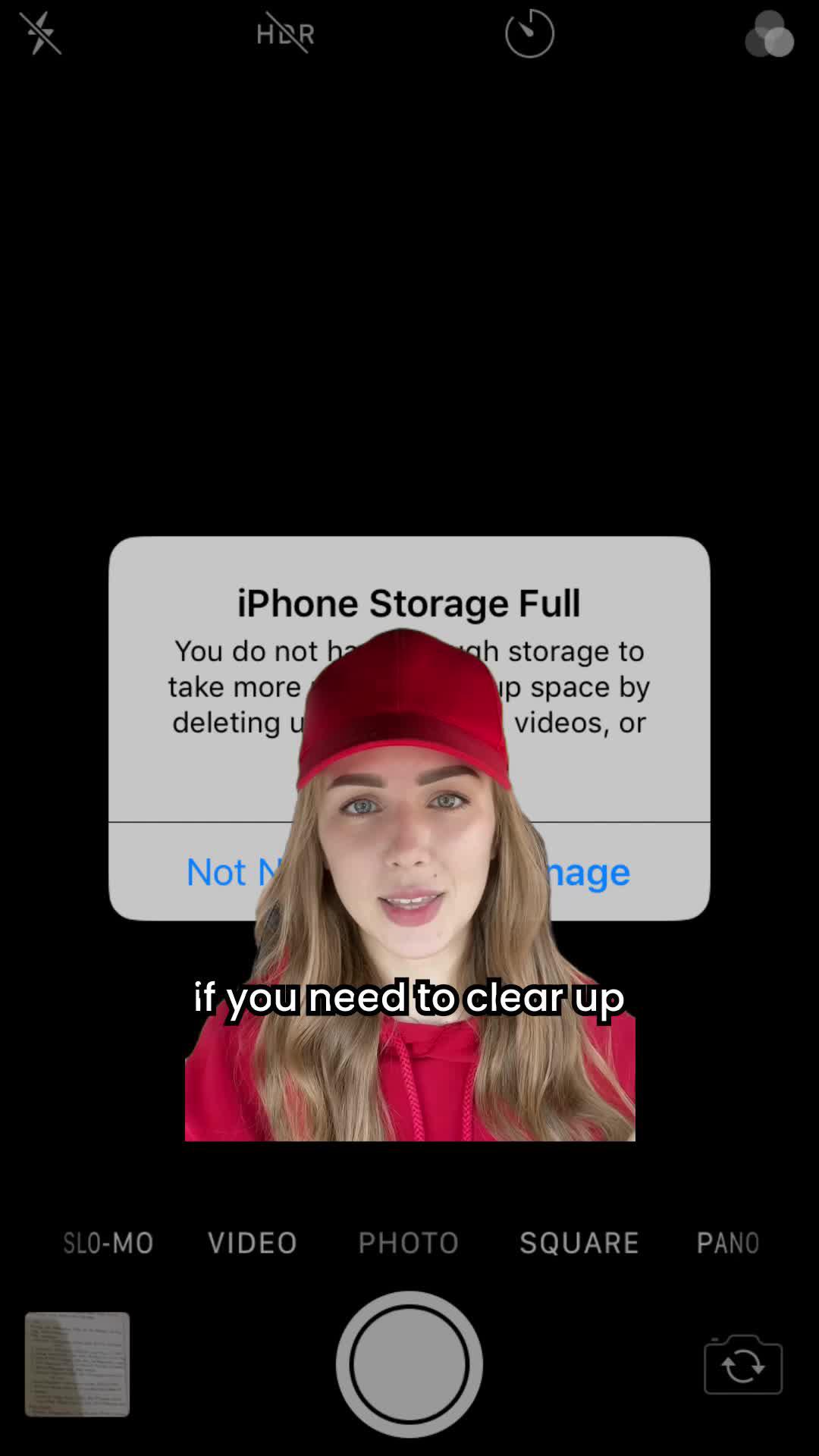 Free up storage with Cleanup app just in seconds.