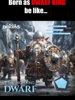 BORN as THE DWARF KING be like...#callofdragons #rok #fantasyworld #war