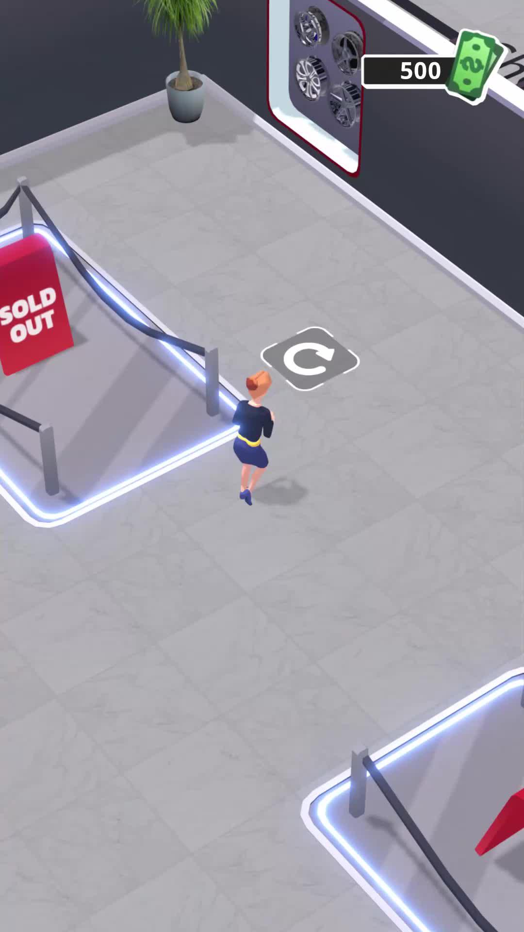 Really fun car dealer idle