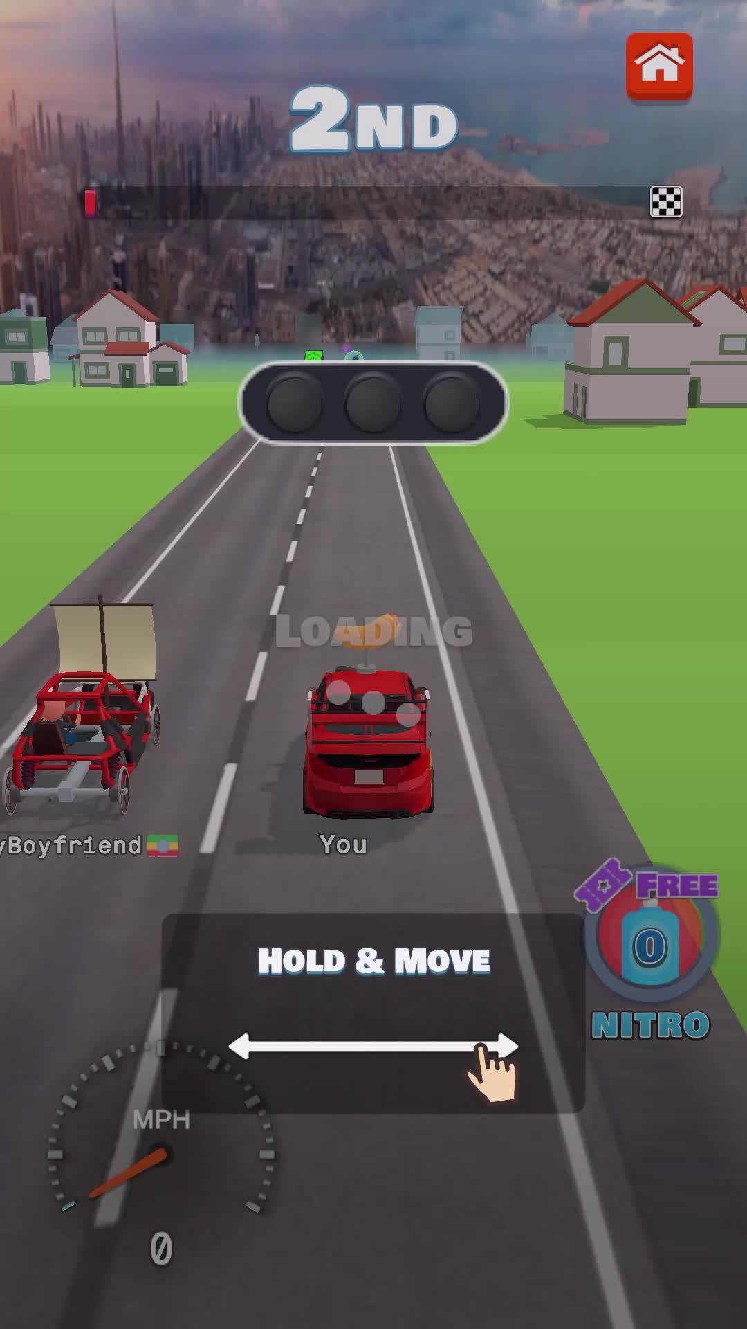 Merge your car and win the race!