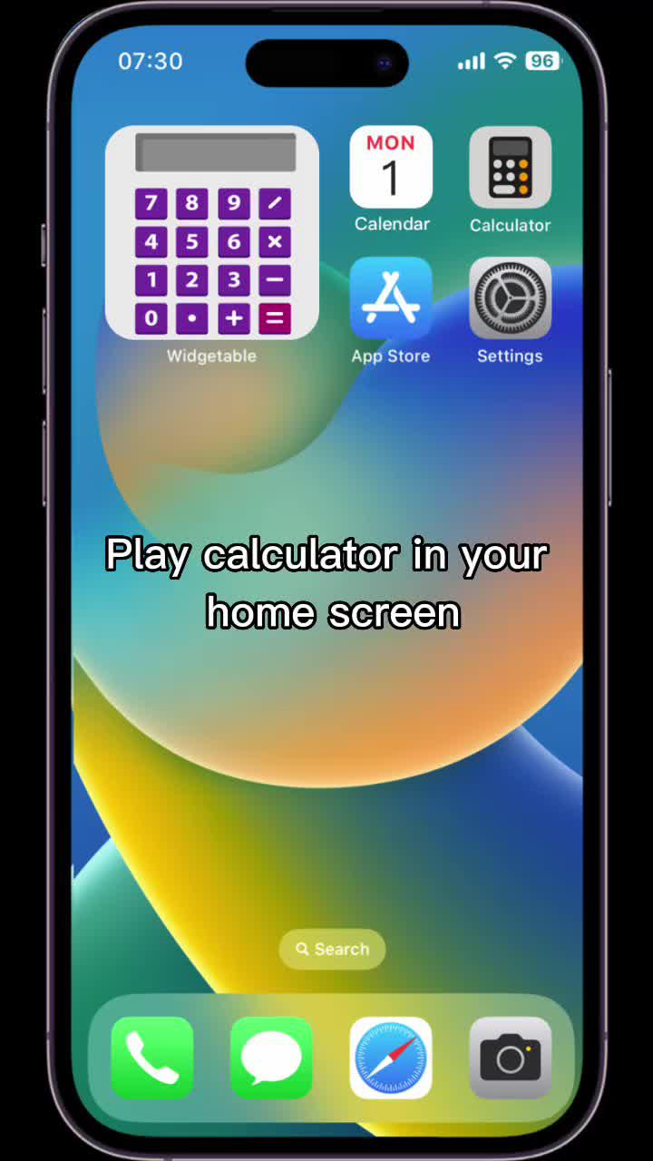 music widget on home screen