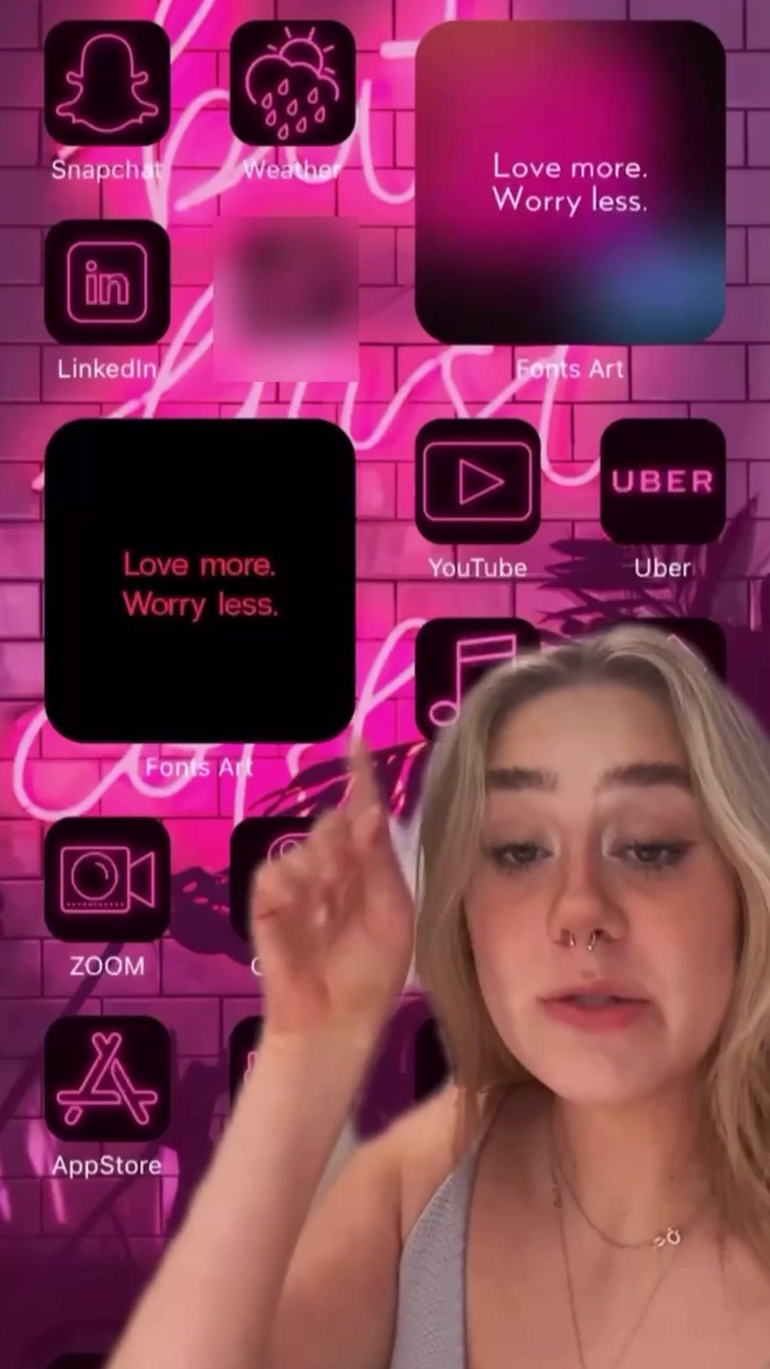 App: FONTS ART 😍❤️ LINK IN BIO!!! #themes #iphonethemes #homescreenios14 #iphonehomescreentutorial #homescreenaesthetic