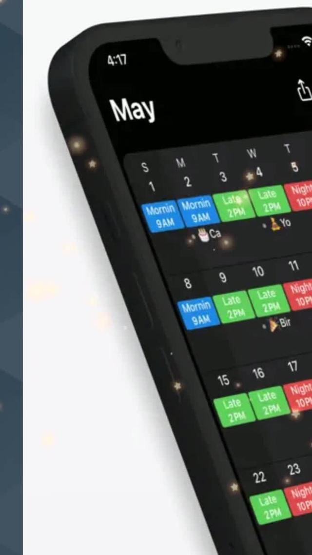 Supershift ist ein Kalender für Schichtarbeiter.