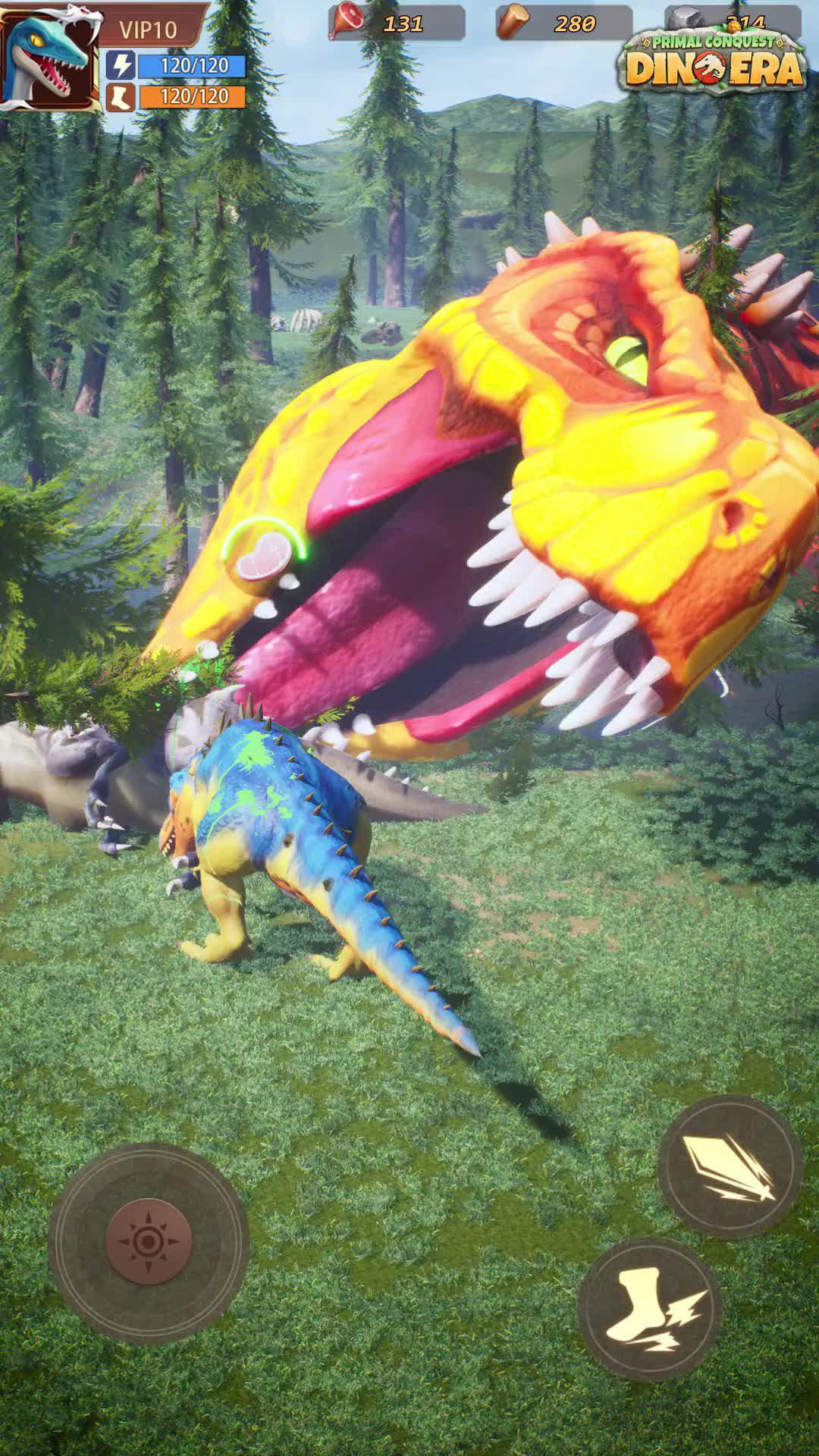 Build your empire of dinosaurs.