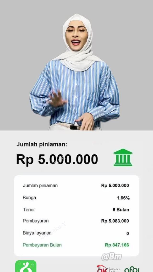Sertifikasi OJK, bunga sangat rendah, pinjaman 60 juta, pembayaran dalam 36 kali angsuran.