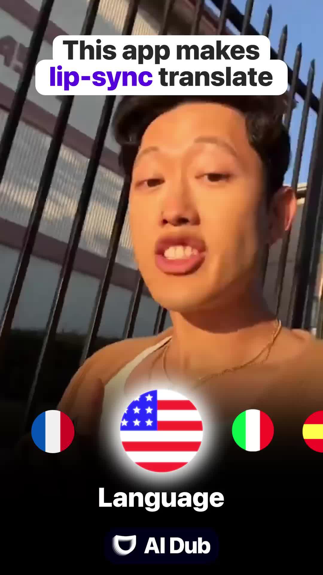 This app translate any self video to any language!