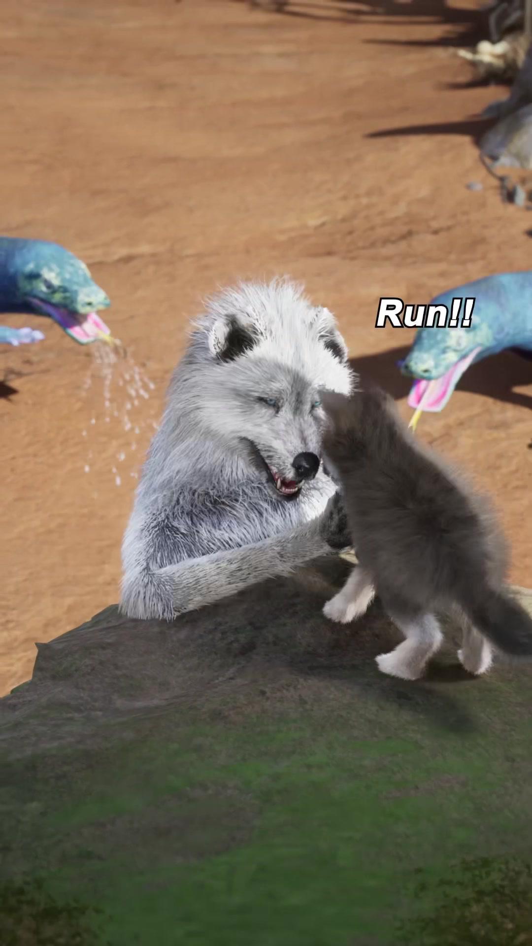 Poor wolf mom😭😭#wolf#wolfgame#wolfpups#fyp#animals