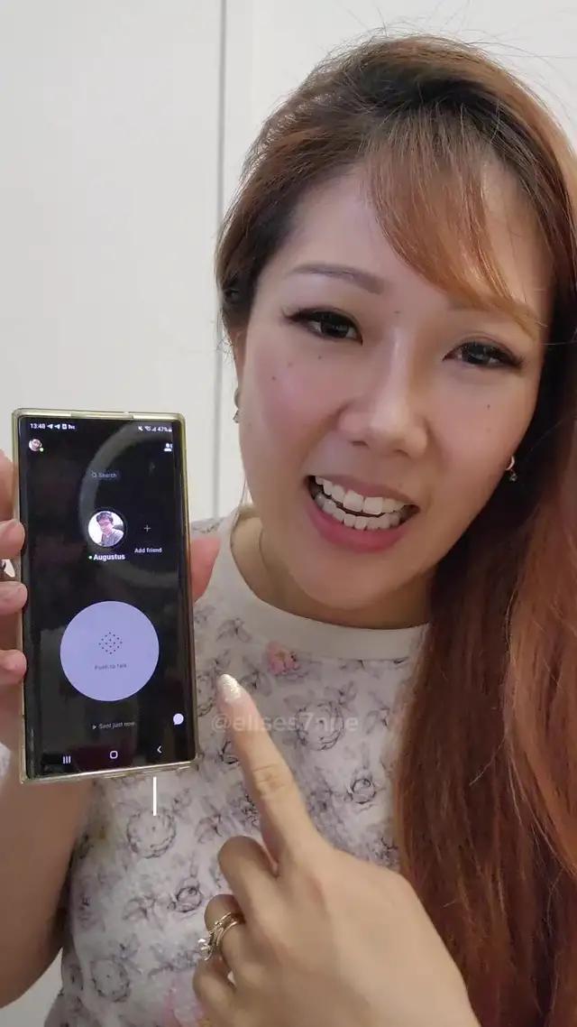 Push a bottom to talk.