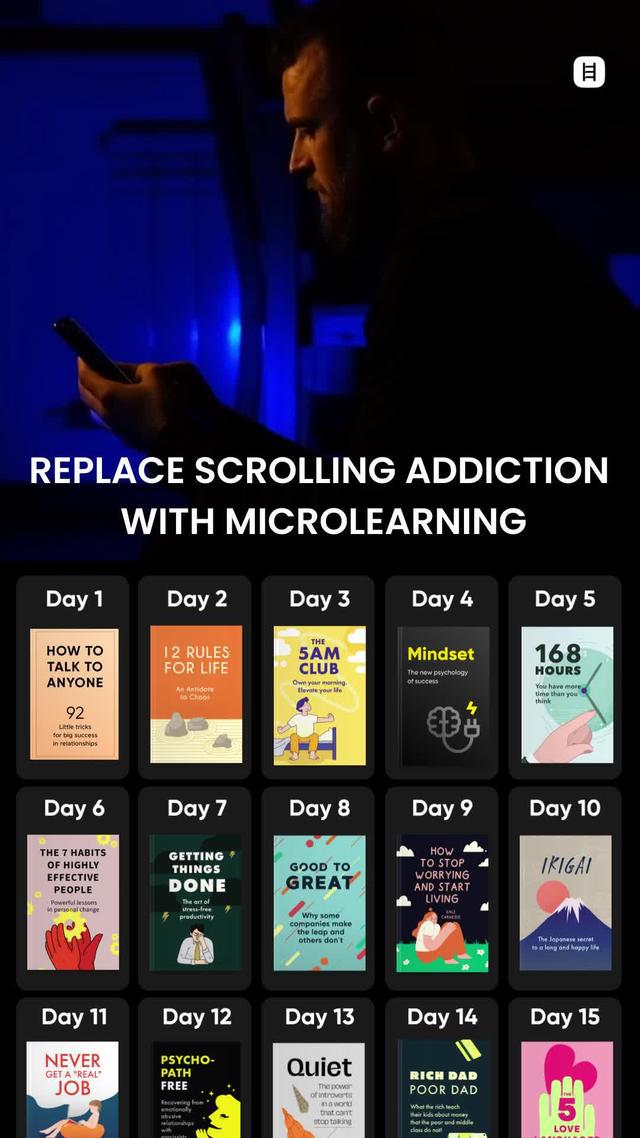 Turn self-development into laid-back and easy leisure with this book summary app!
