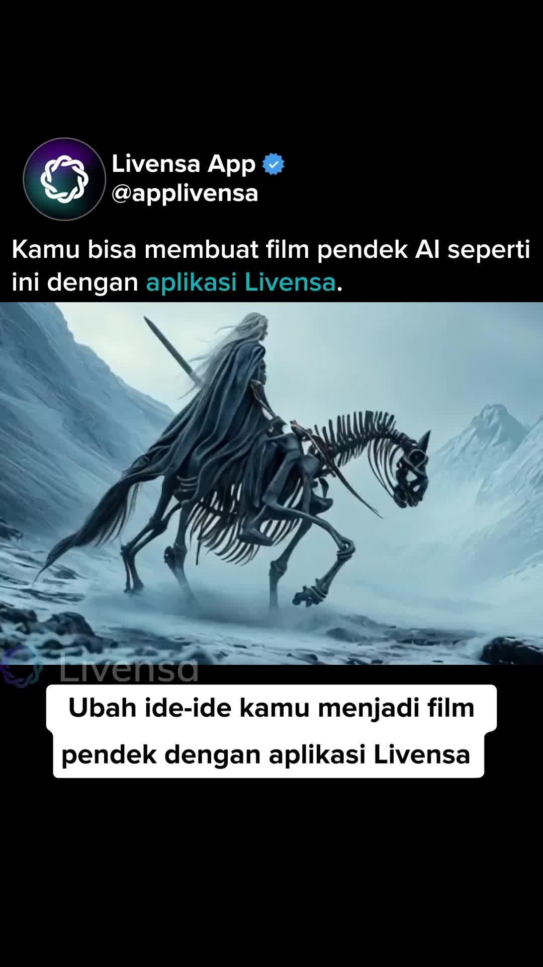Buat video AI menggunakan kata-kata yang Anda masukkan langsung di perangkat seluler Anda.