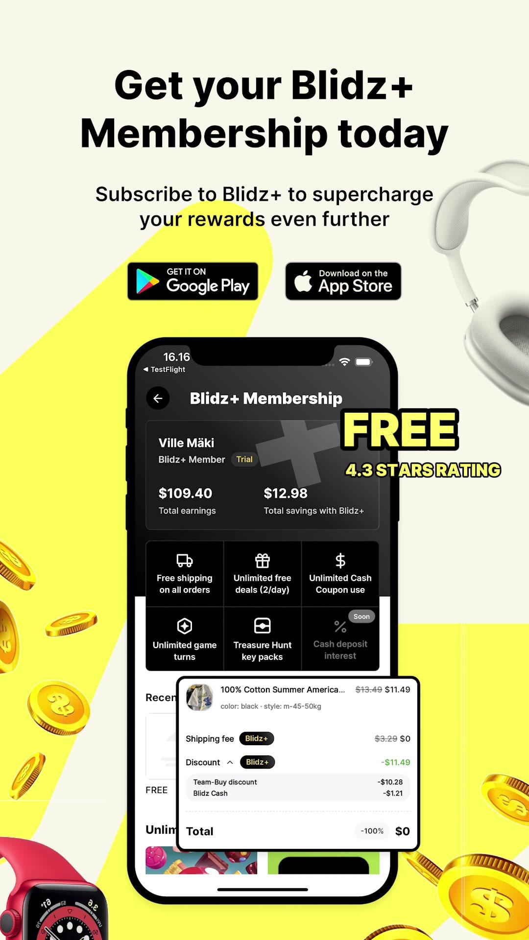 Subscribe to Blidz+ to supercharge your rewards even further😉 #blidzapp #onlineshopping #shoppingapp #shopping