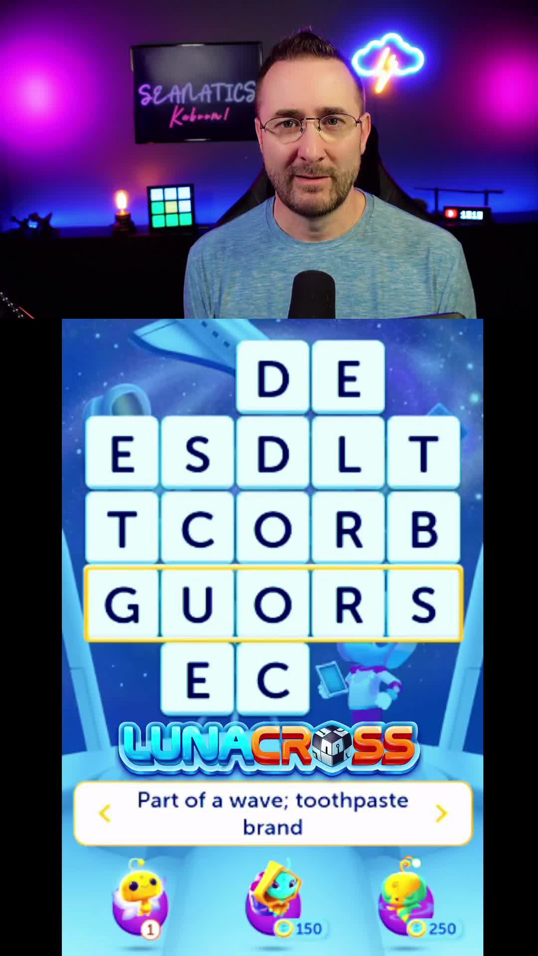Playing LunaCross and its like an upgraded crossword puzzle! Words Hints go across and down plus you have special hintd for help when needed!  #lunarcross #crosswordpuzzles  #howtoplaylunarcross  #crosswords #mobilegames #ad