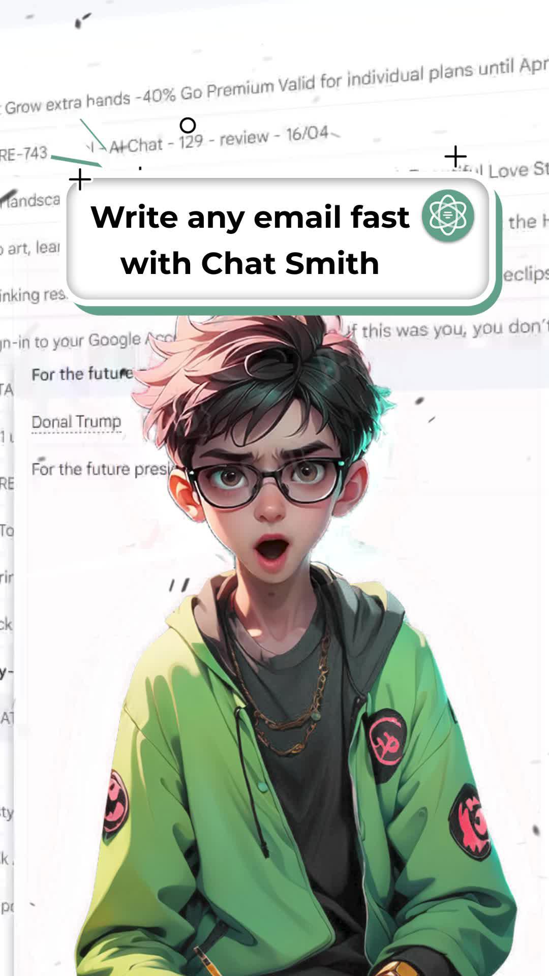 Respond email faster with Chat Smith 🤩🥳 #aichat #chatsmith #learnontiktok #chatgpt #school #essay #college