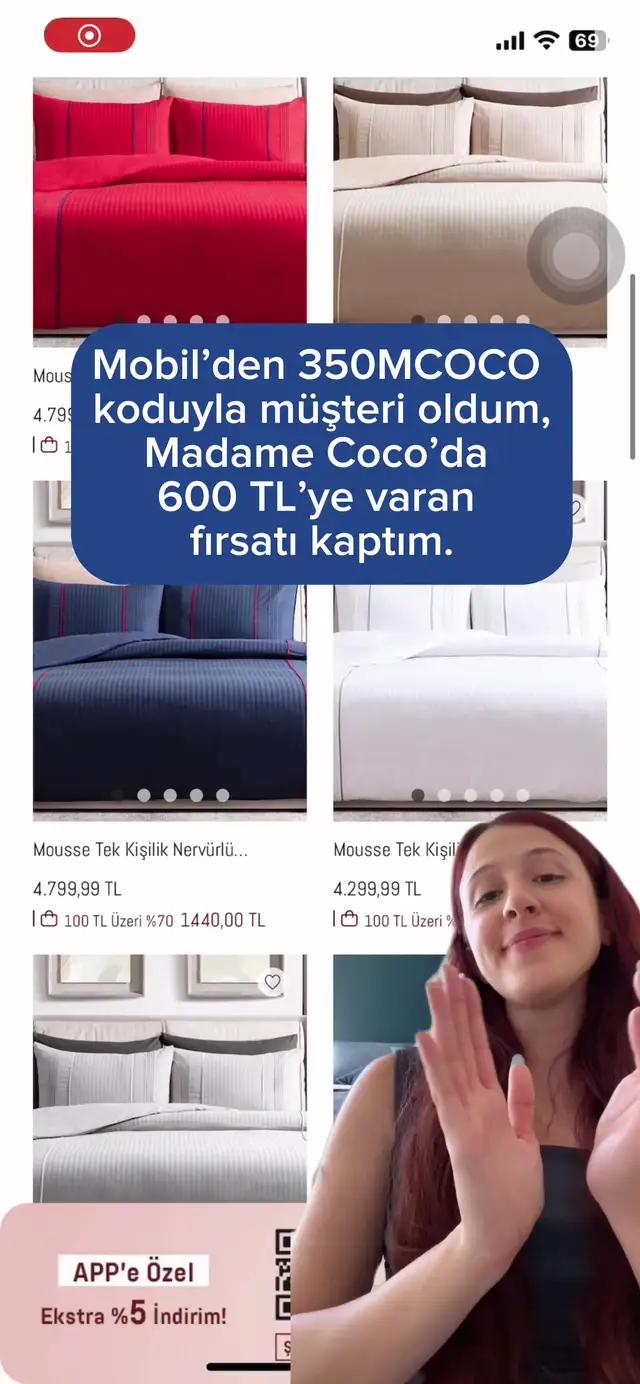 Siz de 350MCOCO koduyla Mobil’den Garanti BBVA'lı olun, Madame Coco’da 350 TL indirim ve 500 TL Madame Coco harcamanıza 250 TL bonus fırsatından yararlanın.