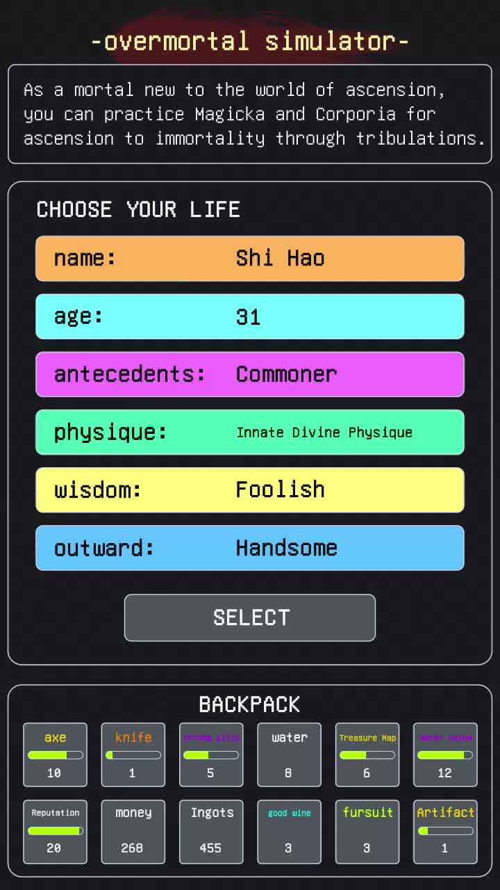 To become divinity or demon? Choose your path