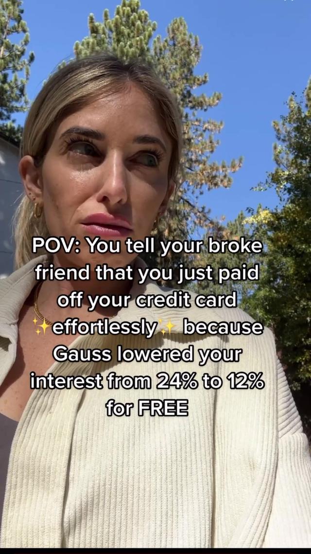 Zero fees to lower your APR on any credit card with Gauss! Get the lower APR you deserve today 🥳 #moneymanagement #creditcarddent #financialfreedom 
