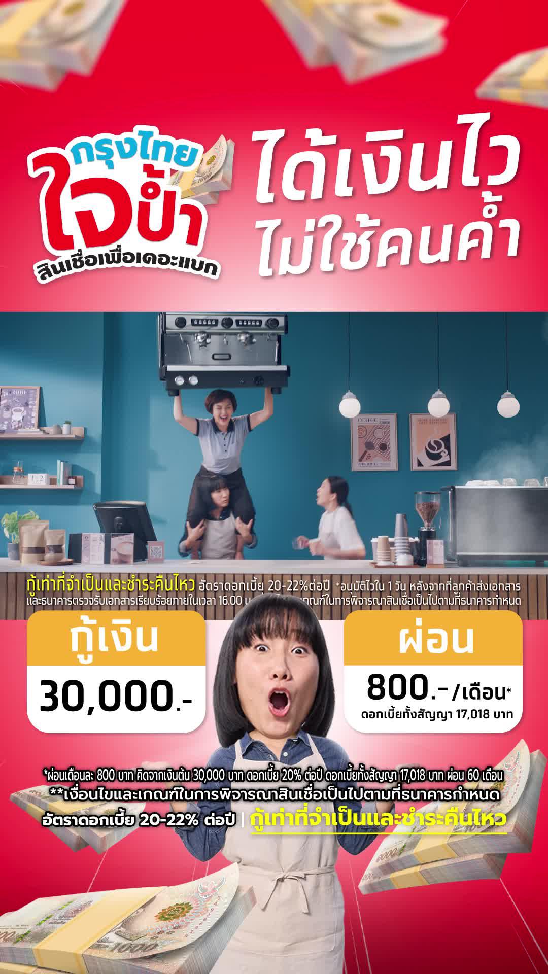 เตรียมรับมือด้วย กรุงไทยใจป้ำ อนุมัติไวใน 1 วัน สินเชื่อเพื่อเดอะแบก สมัครที่แอปเป๋าตังและกรุงไทยเน็กซ์