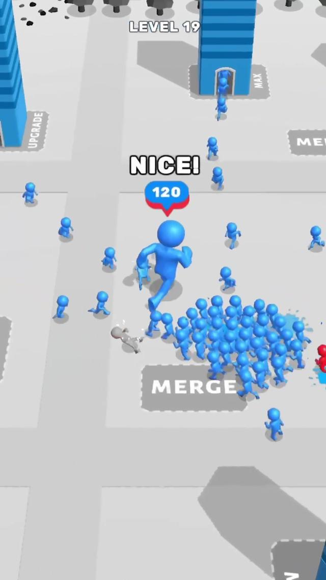 Tap to merge and fight!