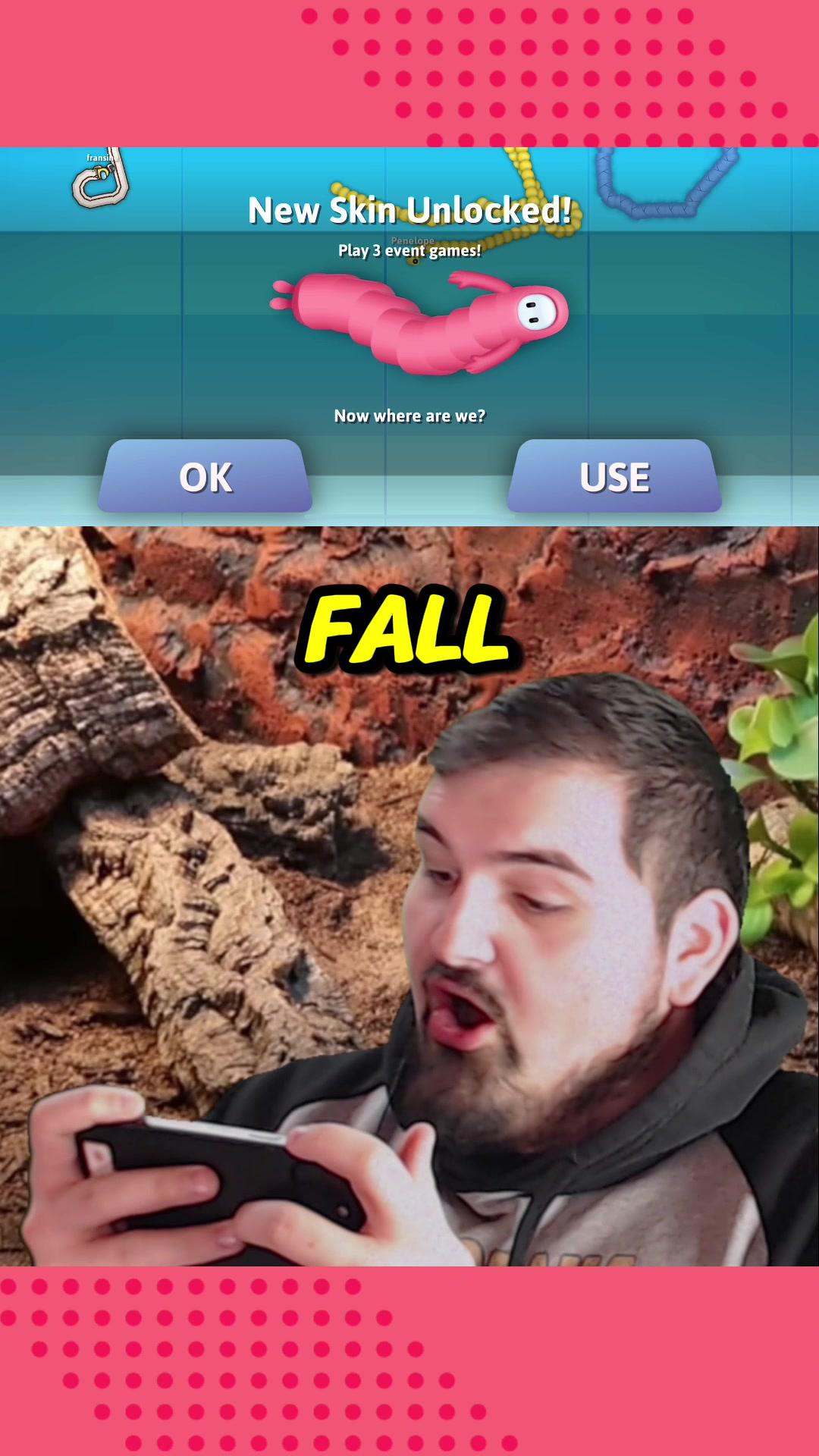 Get the free Fall Guys skins just for playing! #FallGuysXSnakeIO #SnakeIO #SnakeIOChallenge #