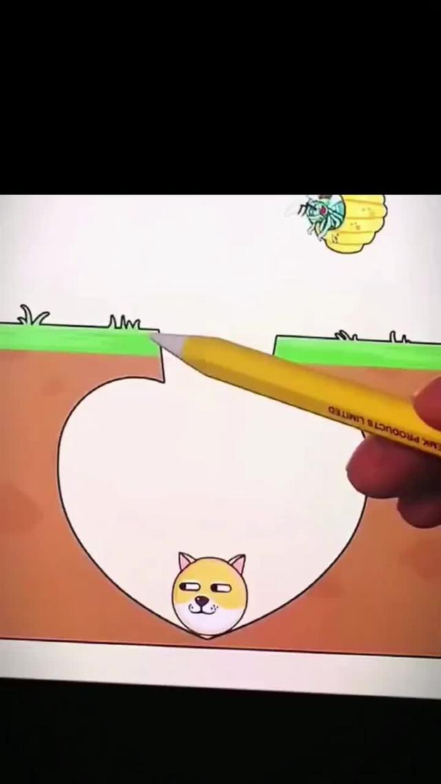 Ziehen Sie die Grenze! Rette den Hund!