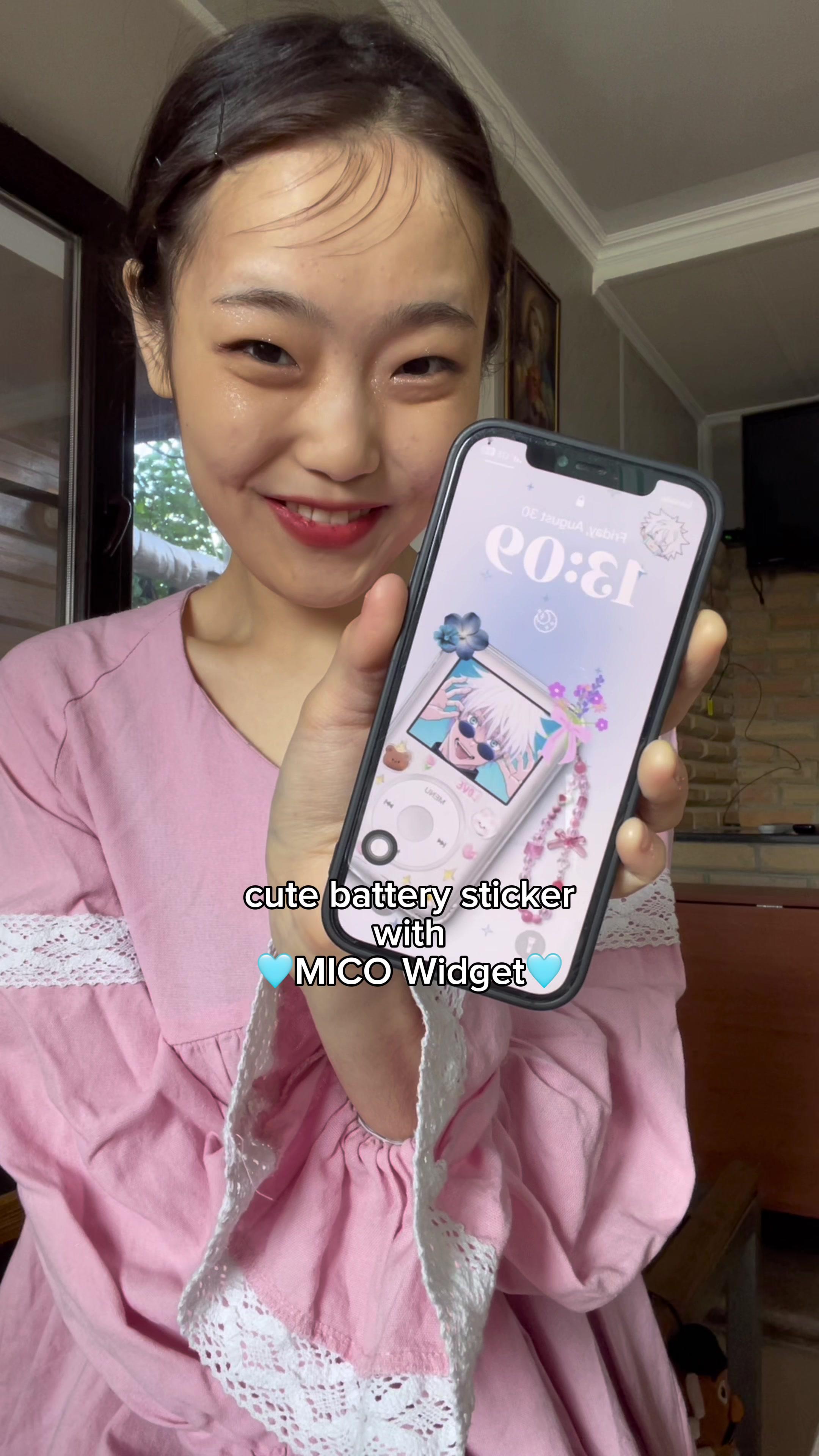 Available on Ios and Android!!🥺🫰@mico_widget #micowidget #wallpaper #diy #batterysticker ig:hey.bibeee