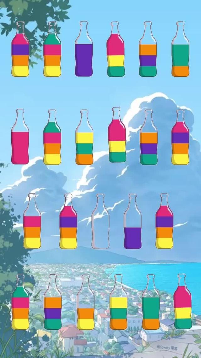 Relax your mind with colorful water!