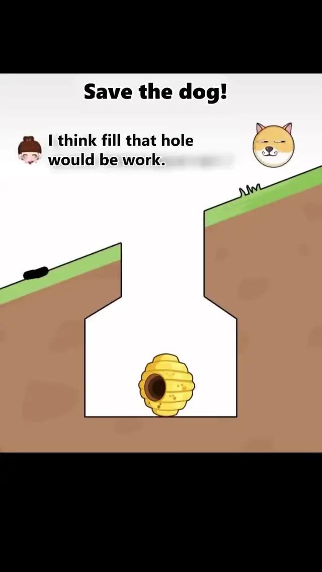 Draw to save the dog from the bees