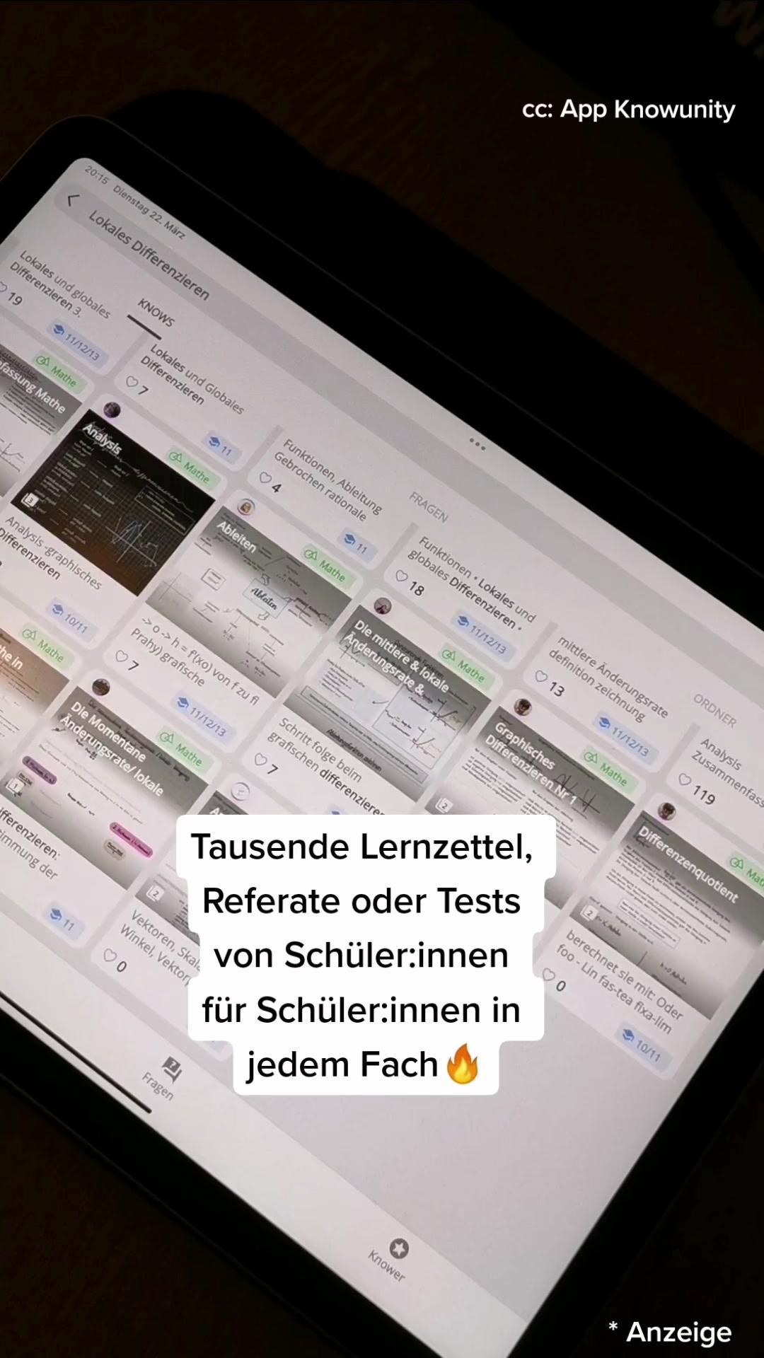 Habt ihr schon Knowunity? 📚👩🏻‍🎓 #fy #fyp #knowunity #studytok #abi #abitur #lernen #lernzettel #schule #ipad  | Anzeige