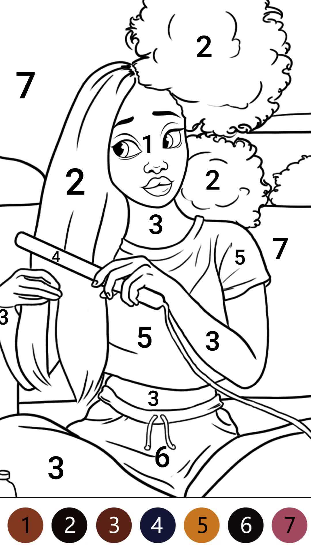 Blow your stress away coloring by number!