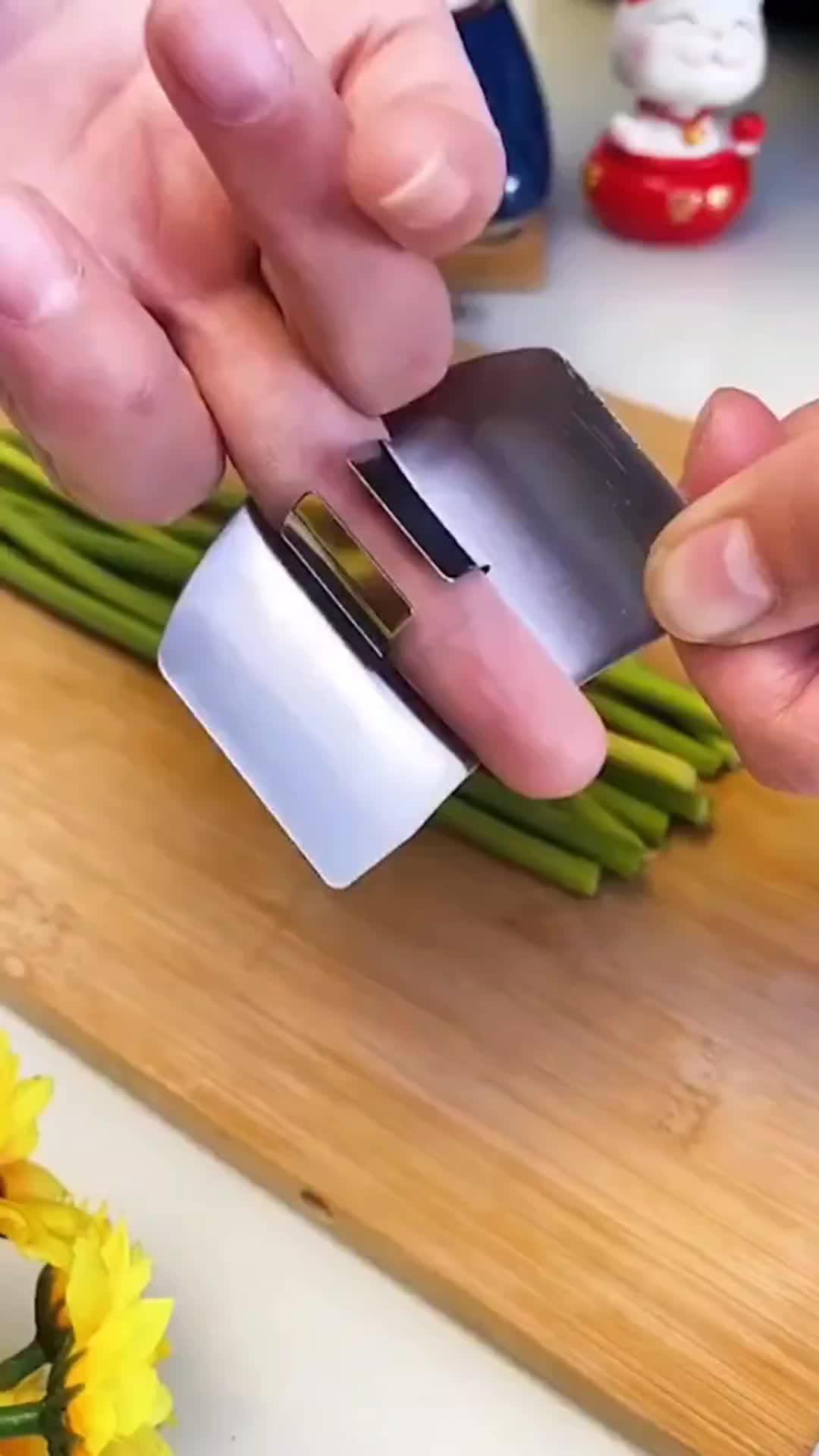 Protetor De Dedos Em Aço Inox Utensílio De Cozinha