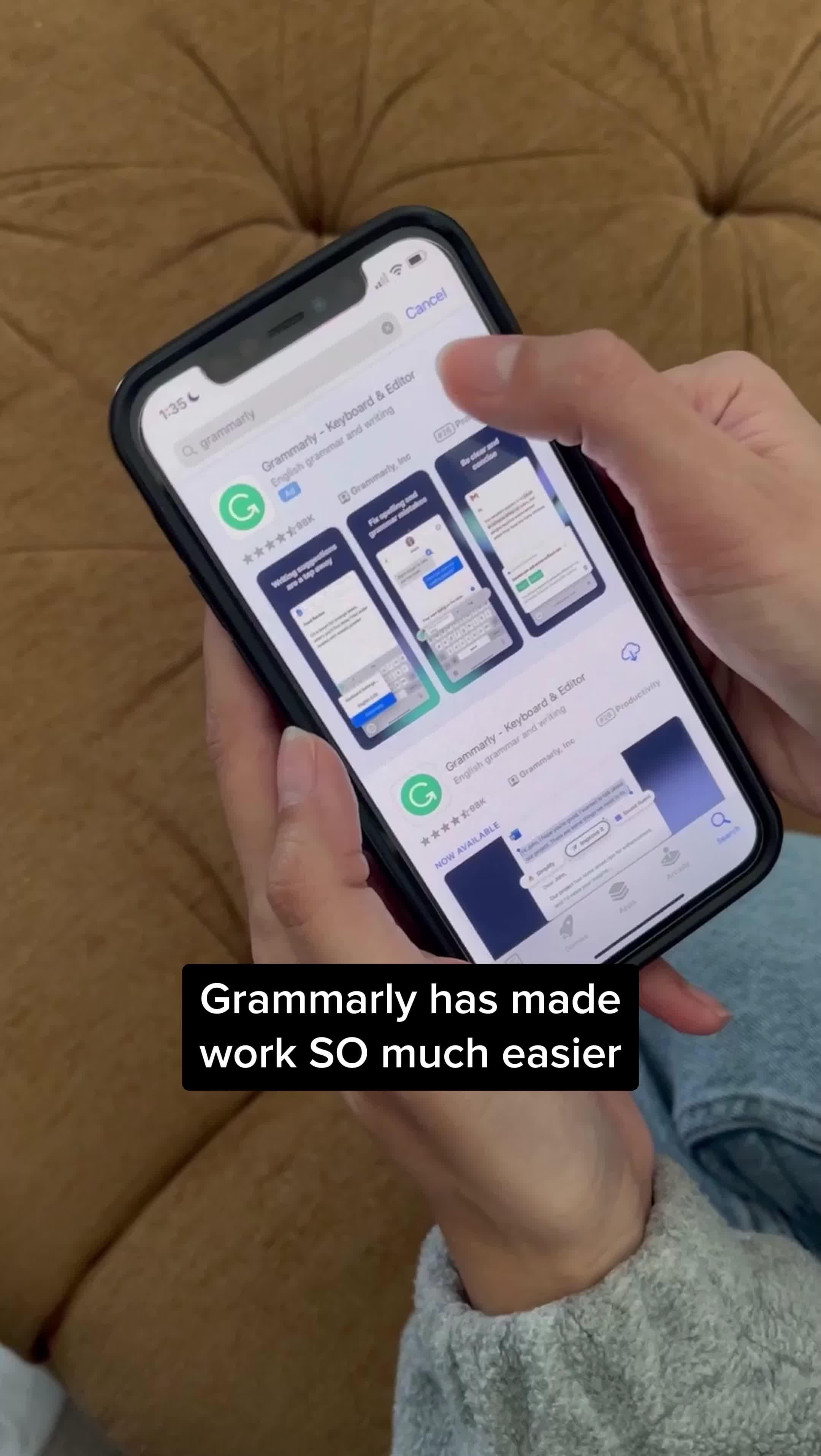 Pick better words, see how you sound, and rewrite in seconds with Grammarly’s free mobile app.