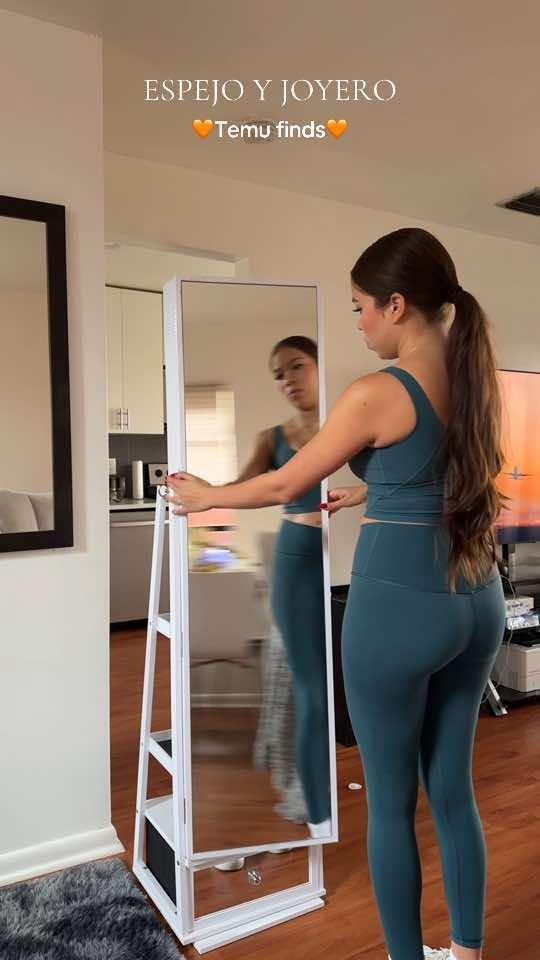La mejor forma de ahorrar espacio y tener todo en un solo lugar💘🤝😎 Código: dnq5952 en #temu para ofertas especiales (aplicación para nuevos usuarios solo con pedidos que califiquen) #seychell #momlife #temufinds #temuhaul #fyp #furniture #temuhome #review #mirror #espejos 