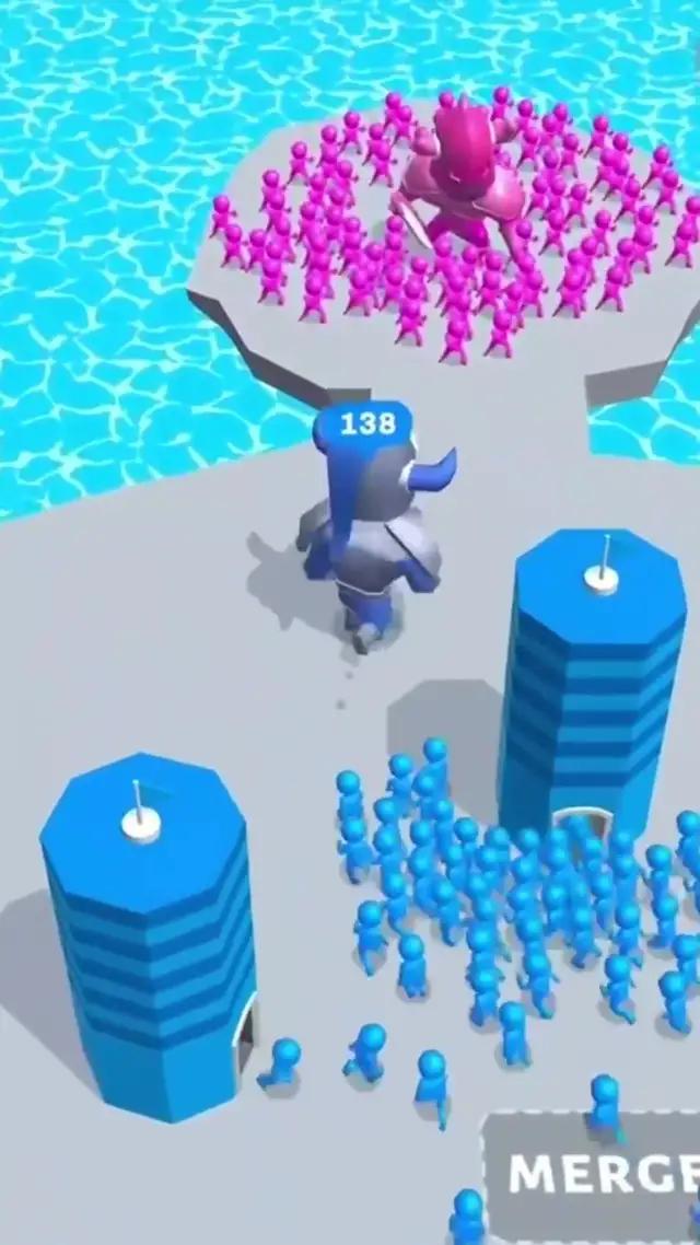 Tap to merge and fight!