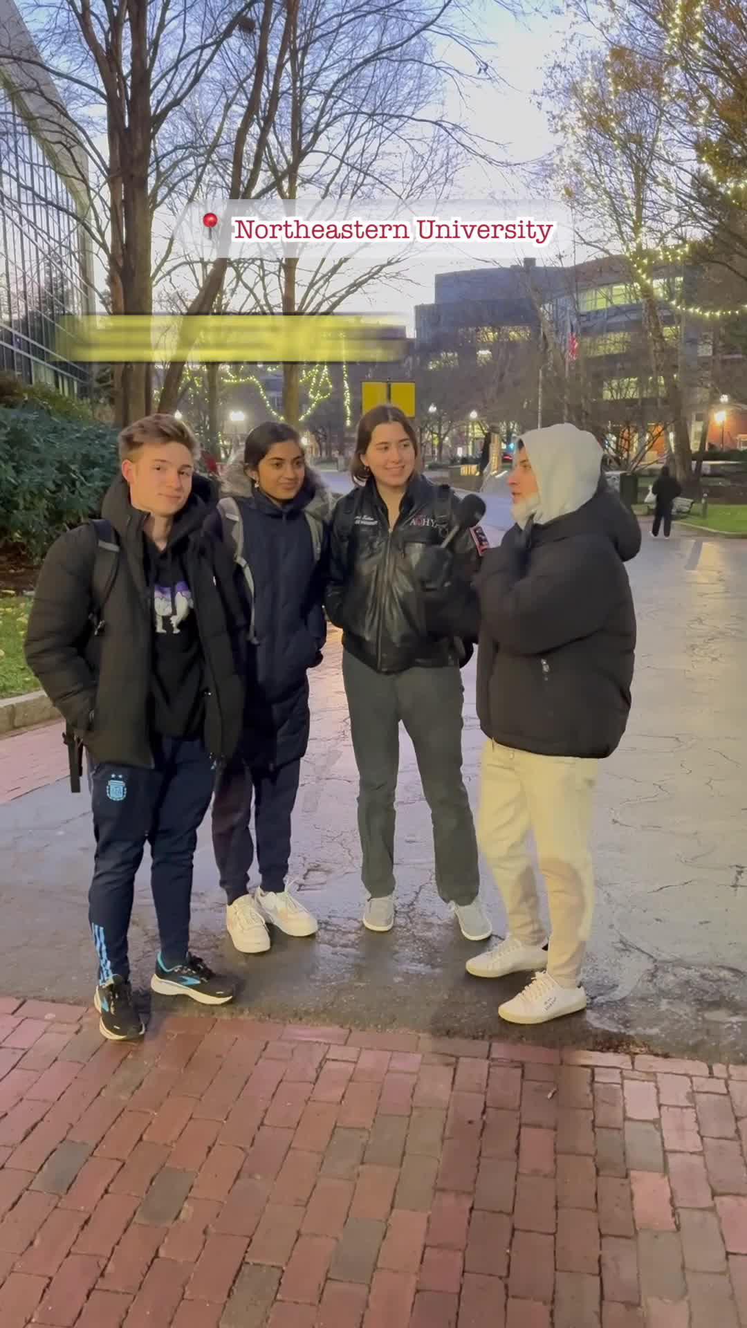 Asking students if using AI is cheating 🚫 #student #college #northeastern #northeasternuniversity #manonthestreet #streetinterview