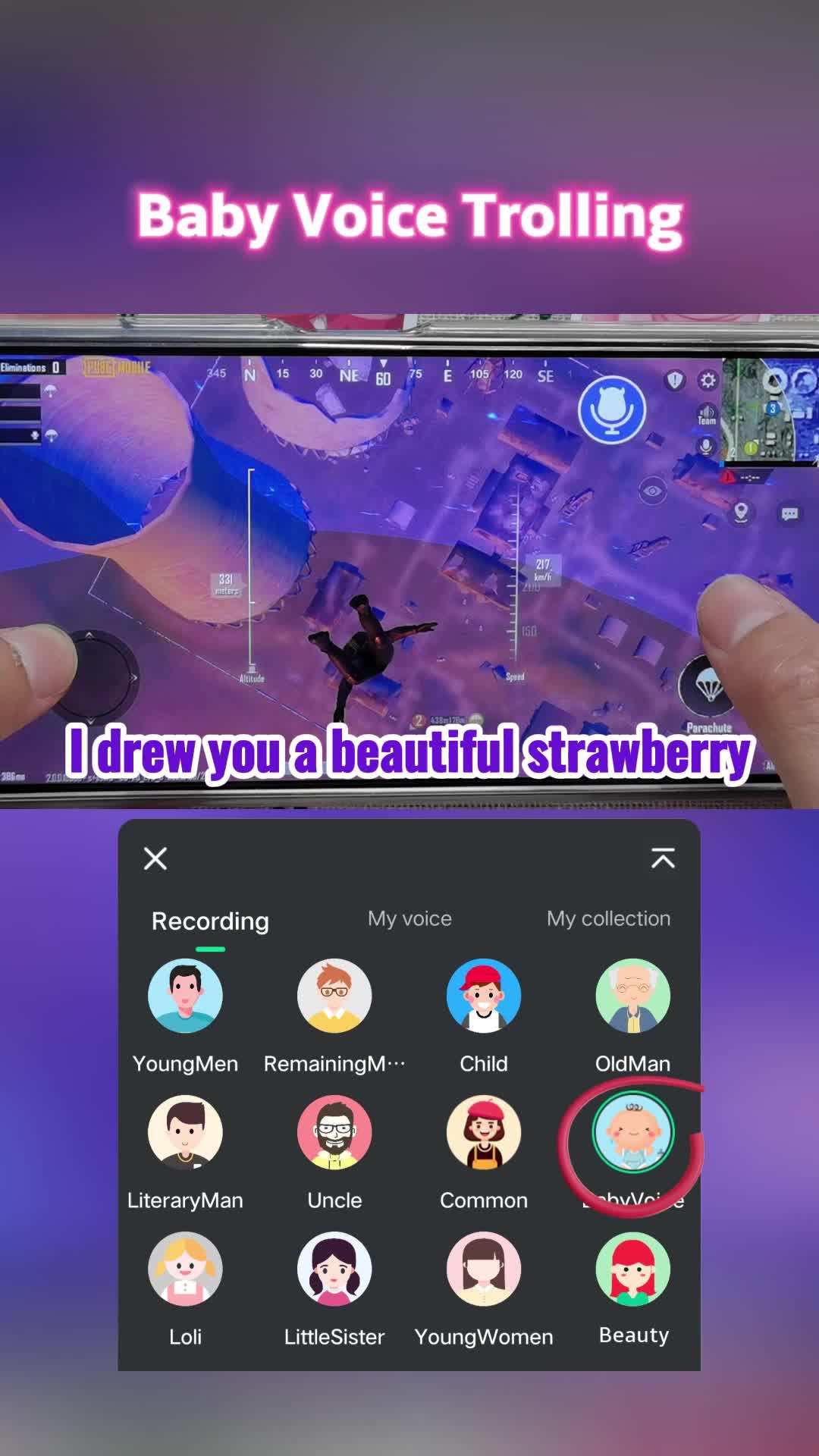 Voice changer that can be used for chatting, singing and playing games