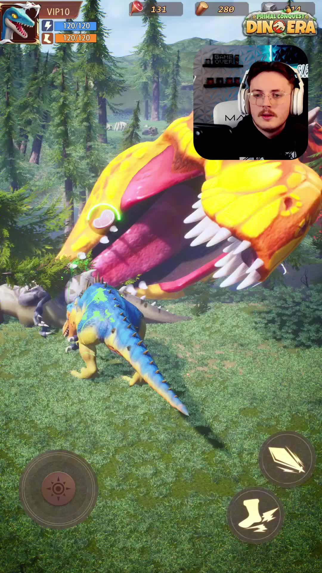 Build your empire of dinosaurs.