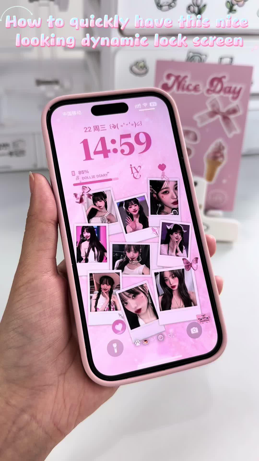 The best looking diy dynamic wallpaper! 💗 ✨#fyp #foryou #diywallpaper #lockscreenwallpaper #lockscreen #micowidget #iphonewallpaper #livewallpaper #iphonetricks #widget #kpop #kpopfyp #phonetour #推し活 #ive #トレカ #aespa