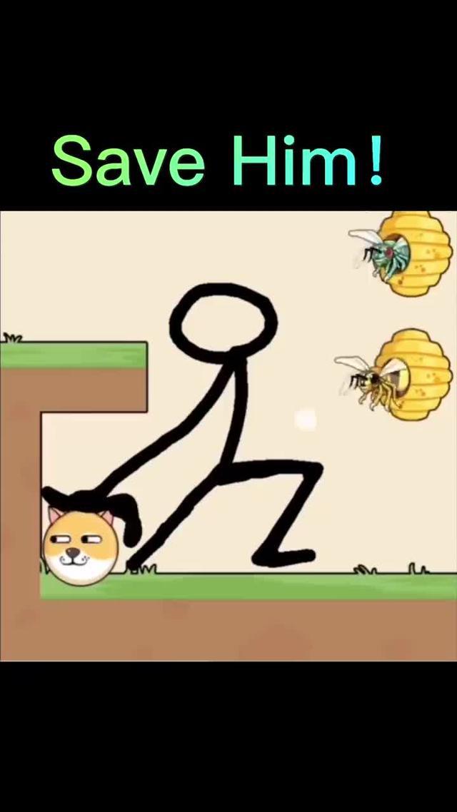 Draw a line and save pets and make them happy!