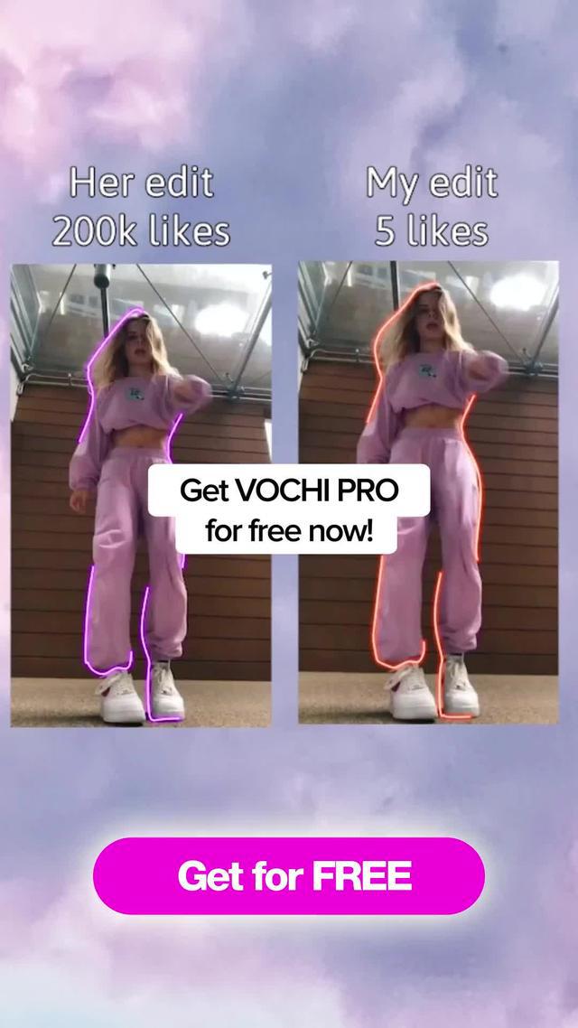 We opened FREE ANNUAL PRO.  Install the VOCHI app to unlock 100+ trendy effects & filters