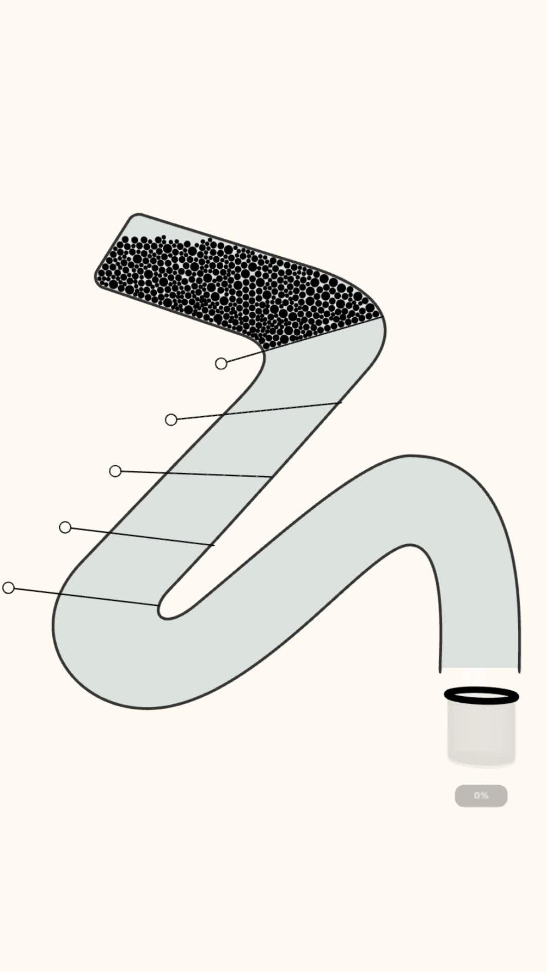 Release the pin to drop balls.