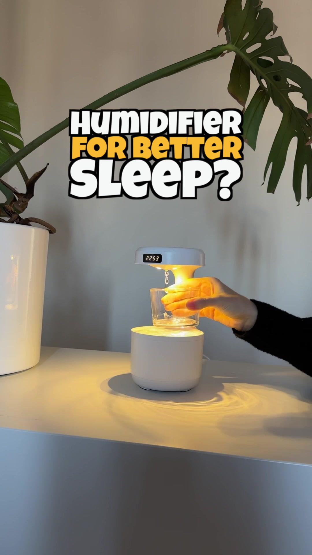 Fall asleep better with raindrops 😴 Buy humidifier for £1.76 👉 Link in profile 📦 New app users get up to 90% off with code dpj4679 💰 #sleep #raindrops #humidifier #rainsound #temu #temuuk #sleepsounds